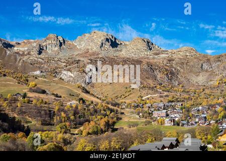 saint sorlin Pass von col de la croix de fer In savoie in den rhonetalpen in Frankreich Stockfoto