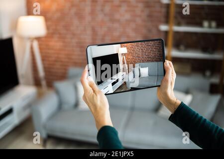 Virtuelle Open House-Vorführung Oder Online-Tour Stockfoto