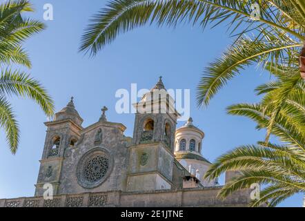 Hauptfassade der Einsiedelei von Bonany, auf der Insel Mallorca, Spanien Stockfoto