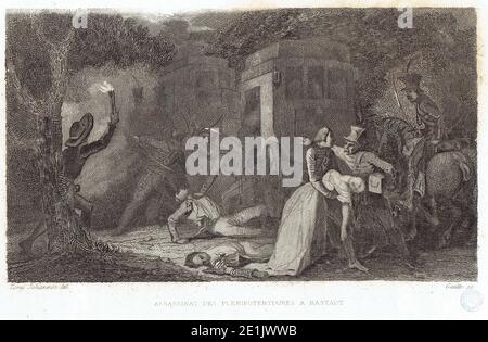 Assassinat des plénipotentiaires à Rastadt 28 avril 1799 Stockfoto