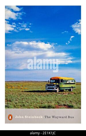 Buchcover 'The Wayward Bus' von John Steinbeck. Stockfoto