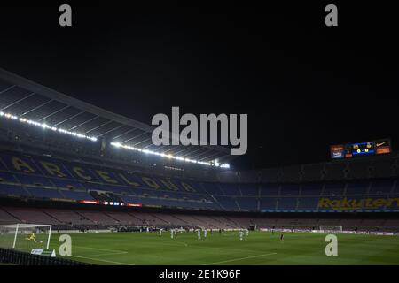 Barcelona, Spanien. Januar 2021. Camp Nou Stadion während des Primera Iberdrola Spiels zwischen FC Barcelona und RCD Espanyol in Barcelona, Spanien. Gerard Franco Kredit: SPP Sport Pressefoto. /Alamy Live Nachrichten Stockfoto