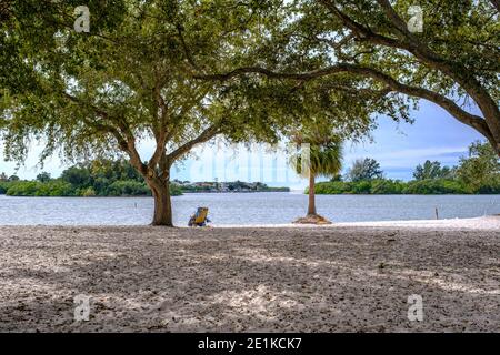 Strand am Anclote River Park in Holiday, FL in Pasco County Stockfoto