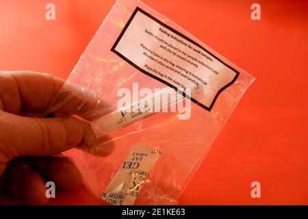 Covid-19 PCR Coronavirus Home Testing Kits Stockfoto