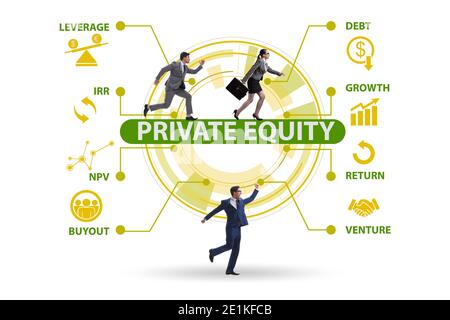 Unternehmer im Private Equity Konzept Stockfoto