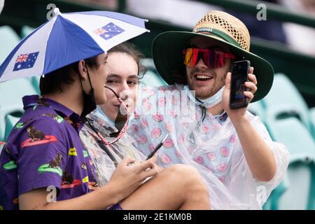 Sydney, Australien. Januar 2021. Fans beim 3. Internationalen Testspiel zwischen Australien und Indien am Sydney Cricket Ground, Sydney, Australien am 8. Januar 2021. Foto von Peter Dovgan. Nur redaktionelle Verwendung, Lizenz für kommerzielle Nutzung erforderlich. Keine Verwendung bei Wetten, Spielen oder Veröffentlichungen einzelner Vereine/Vereine/Spieler. Kredit: UK Sports Pics Ltd/Alamy Live Nachrichten Stockfoto