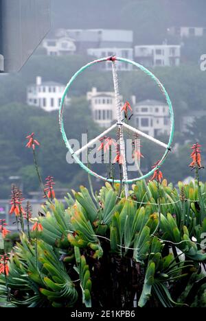 Friedenszeichen in sausalito, kalifornien, usa Stockfoto