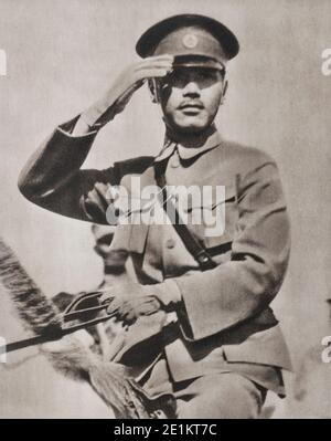 Portrait von Marschall Tchang Kai Shek Chiang Kai-shek (1887-1975) war ein chinesischer Politiker und militärische Führer, der als Führer der Republik serviert. Stockfoto