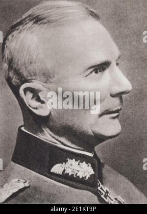 Portrait Der feldmarschall von Bock (1880-1945), Oberbefehlshaber der deutschen Armeen auf dem zentralen Front (vorne). Stockfoto