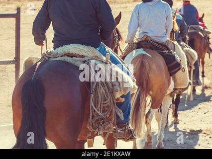 Gauchos in Patagonien, Argentinien Stockfoto