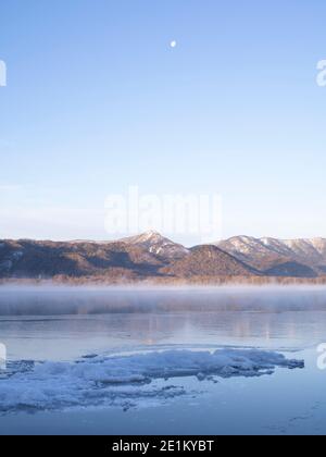 Lake Kussaro 屈斜路湖, Kussaro-ko Caldera Lake Akan National Park, Hokkaido, Japan. Stockfoto