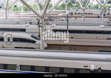 Shenzhen North Hochgeschwindigkeitsbahnhof in Longhua, Shenzhen, China. Stockfoto