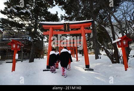 Sapporo Fushimi Inari-Schrein, Hokkaido, Japan. Stockfoto