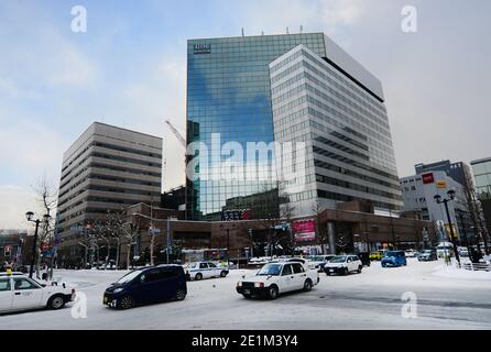 Skyline von Sapporo, Japan. Stockfoto