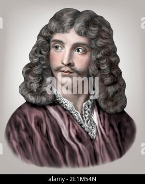 Moliere 1622-1673 französischer Dramatiker Stockfoto