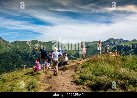 Toristen im Sancy-Massiv, Naturpark Vulkane der Auvergne, Auvergne, Frankreich, Europa Stockfoto