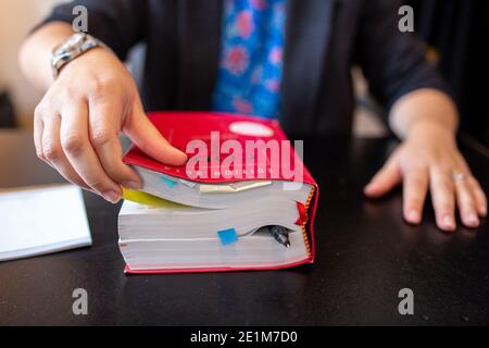 Französisches Justizgesetz - Rotes Gesetzbuch Stockfoto