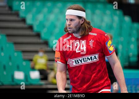 Kolding, Dänemark. Januar 2021. Mikkel Hansen (24) aus Dänemark im Testspiel zwischen Dänemark und Norwegen in der Sydbank Arena in Kolding. (Foto Kredit: Gonzales Foto/Alamy Live News Stockfoto