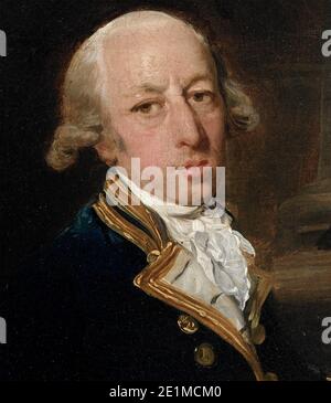 ARTHUR PHILLIP (1738-1814) englischer Offizier der Royal Navy und erster Gouverneur Von New South Wales gemalt von Francis Wheatley in 1786 Stockfoto