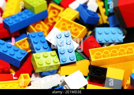 LEGO Bausteine Bild von Antony Thompson - tausend Wortmedien, KEINE VERKÄUFE, KEINE SYNDIZIERUNG. Kontakt für weitere Informationen Mob: 07775556610 Web: w Stockfoto