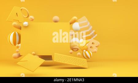 Grafikdesign Konzept 3d-Rendering Stockfoto