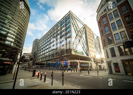 London: Cannon Street Station oder London Cannon Street, ein Bahnhof und U-Bahn-Station in der City of London Stockfoto