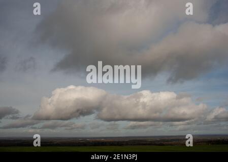 Kingsclere Downs Wiese hügelige Hügel Aussichtspunkt in der Nähe von kingsclere Hampshire Stockfoto