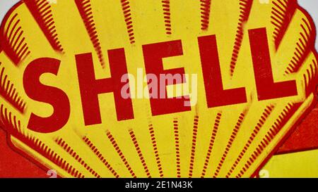 Shell Vintage-Logo Stockfoto