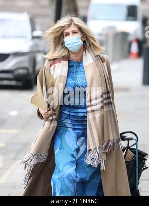 Kate Garraway kommt in den Global Radio Studios in London an. Stockfoto