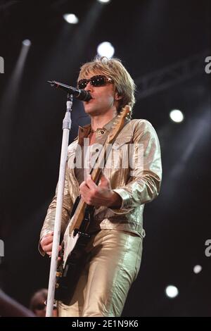 Bon Jovi im Wembley Stadium in London, Großbritannien. August 2000. Stockfoto