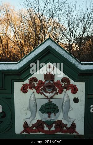 Glasgow Wappen, Kelvinbridge. Glasgow Stockfoto