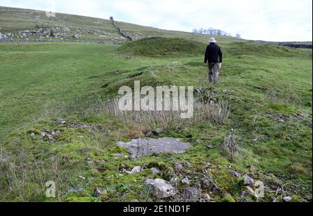 Bleibergbau Erbe in Hartington im Peak District National Parken Stockfoto