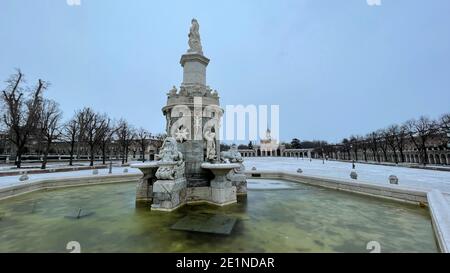 Mariblanca Brunnen auf der Plaza de San Antonio in Aranjuez, Madrid Stockfoto