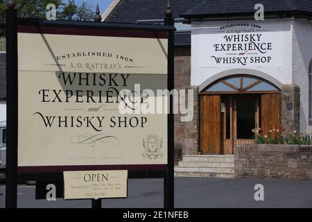 Kirkoswald, Whisky Experience, Ayrshire, Schottland, Großbritannien. Sie befindet sich in der alten Dorfschule in Kirkoswald, weniger als eine Stunde südlich von Glasgow. Stockfoto