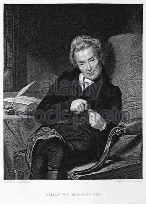 William Wilberforce, 1759 – 1833, englischer Politiker und Führer der Bewegung zur Ausrottung des Sklavenhandels, Vintage Illustration von 1849 Stockfoto