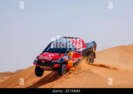 307 Przygonski Jakub (pol), Gottschalk Timo (deu), Toyota, Overdrive Toyota, Auto, Aktion während der 6. Etappe der Dakar 2 / LM Stockfoto