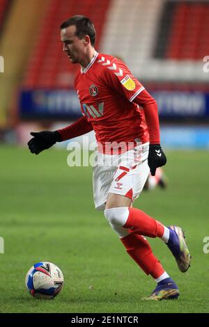 London, Großbritannien. Januar 2021. Liam Millar von Charlton Athletic in Aktion während des Spiels. EFL Skybet Football League One Match, Charlton Athletic gegen Accrington Stanley im The Valley in London am Freitag, den 8. Januar 2021. Dieses Bild darf nur für redaktionelle Zwecke verwendet werden. Nur redaktionelle Verwendung, Lizenz für kommerzielle Nutzung erforderlich. Keine Verwendung in Wetten, Spiele oder ein einzelner Club / Liga / Spieler Publikationen. PIC von Steffan Bowen / Andrew Orchard Sport Fotografie / Alamy Live News Kredit: Andrew Orchard Sport Fotografie / Alamy Live News Stockfoto