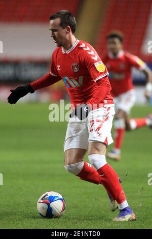 London, Großbritannien. Januar 2021. Liam Millar von Charlton Athletic in Aktion während des Spiels. EFL Skybet Football League One Match, Charlton Athletic gegen Accrington Stanley im The Valley in London am Freitag, den 8. Januar 2021. Dieses Bild darf nur für redaktionelle Zwecke verwendet werden. Nur redaktionelle Verwendung, Lizenz für kommerzielle Nutzung erforderlich. Keine Verwendung in Wetten, Spiele oder ein einzelner Club / Liga / Spieler Publikationen. PIC von Steffan Bowen / Andrew Orchard Sport Fotografie / Alamy Live News Kredit: Andrew Orchard Sport Fotografie / Alamy Live News Stockfoto