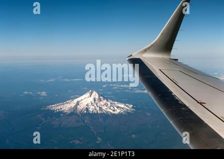 Mount Hood, Oregon, Luftaufnahme Stockfoto