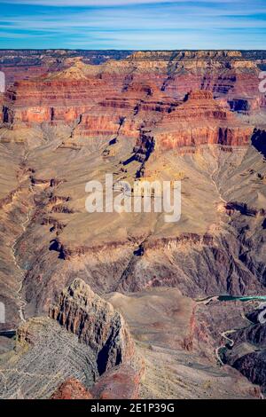 Idyllische Aufnahme des Grand Canyon entlang der Hermit Road, Grand Canyon National Park, Arizona, USA Stockfoto