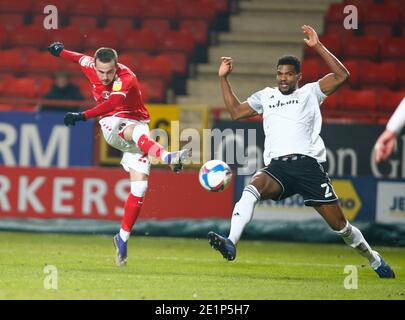 Woolwich, Großbritannien. Januar 2021. WOOLWICH, Vereinigtes Königreich, JANUARY08: Charlton Athletic's Liam Miller (Leihgabe aus Liverpool) während der Sky Bet League One zwischen Charlton Athletic und Accrington Stanley im Valley, Woolwich am 08.Januar 2021 Credit: Action Foto Sport/Alamy Live News Stockfoto