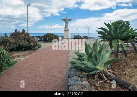 Weg zur Christkönigsstatue in Garajau, Madeira Stockfoto