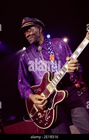 Chuck Berry im Shepherds Bush Empire in London, Großbritannien. Juni 2002 Stockfoto