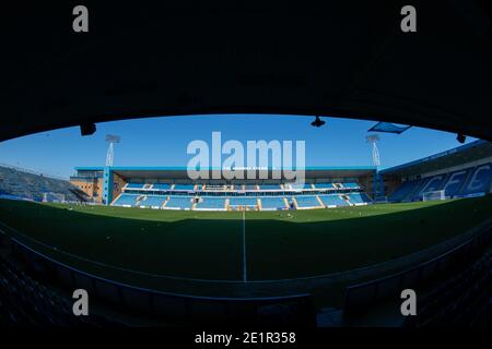 Gillingham, Großbritannien. Januar 2021. Eine allgemeine Ansicht des Stadions vor dem Spiel der Sky Bet League 1 im MEMS Priestfield Stadium, Gillingham Bild von Alan Stanford/Focus Images/Sipa USA 09/01/2021 Credit: SIPA USA/Alamy Live News Stockfoto