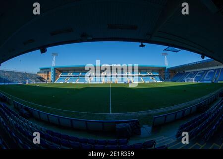 Gillingham, Großbritannien. Januar 2021. Eine allgemeine Ansicht des Stadions vor dem Spiel der Sky Bet League 1 im MEMS Priestfield Stadium, Gillingham Bild von Alan Stanford/Focus Images/Sipa USA 09/01/2021 Credit: SIPA USA/Alamy Live News Stockfoto