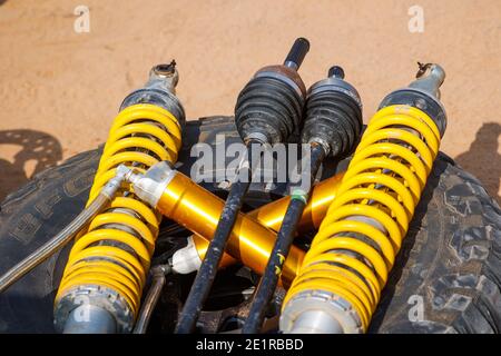 Ha'il, Italien. Januar 2021. Suspensions atmopshere during the Rest Day of the Dakar 2021 in Ha'il, in Saudi Arabia on January 9, 2021 - Photo Florent Gooden/DPPI/LM Credit: Gruppo Editoriale LiveMedia/Alamy Live News Stockfoto