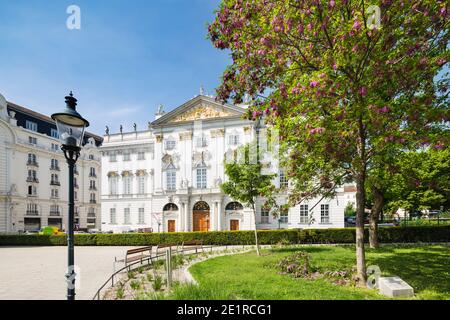 Ansicht des Bundesministeriums für Justiz, Wien, Österreich im Palais Trautson. Stockfoto