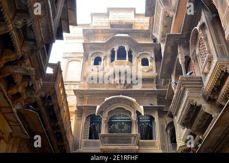 Patwa haveli in Jaisalmer, Rajasthan Stockfoto