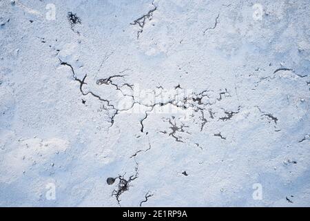 Rannoch Moor und Black Mount im Winter mit Schnee bedeckt Luftaufnahme Stockfoto