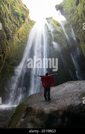 Gljúfrafoss Wasserfall in Island Stockfoto